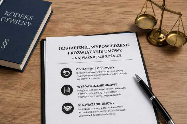 Odstąpienie, wypowiedzenie i rozwiązanie umowy – czym się różnią?